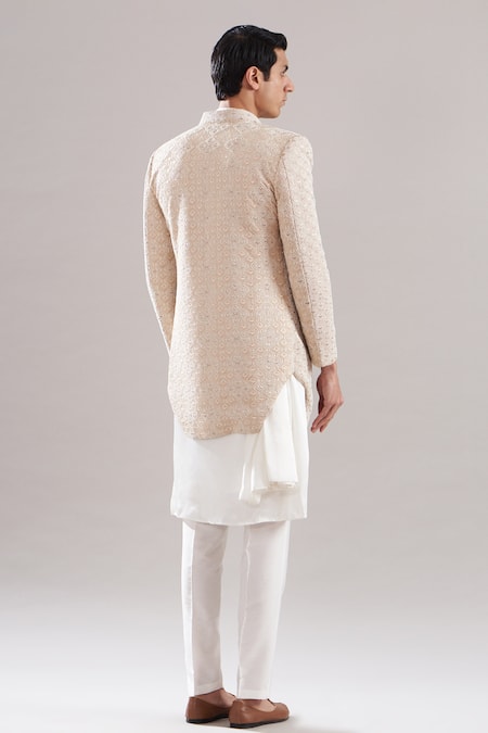 Asuka Embroidered Jacket & Draped Kurta Set 