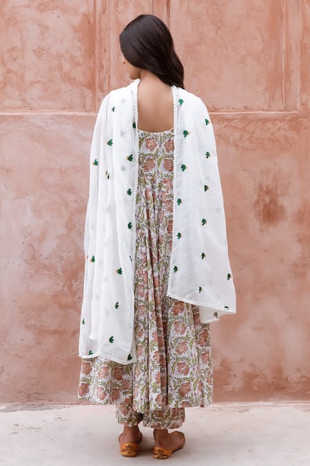 Gulabo Jaipur Noorani Botanical Print Anarkali Set