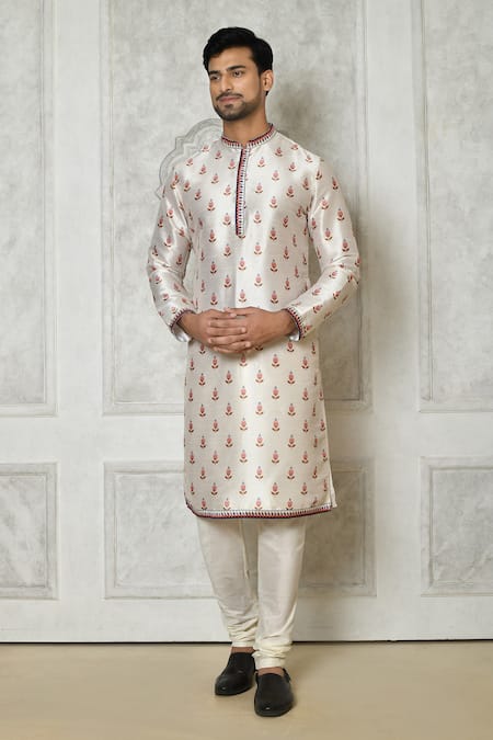 Aryavir Malhotra Floral Print Kurta Set 