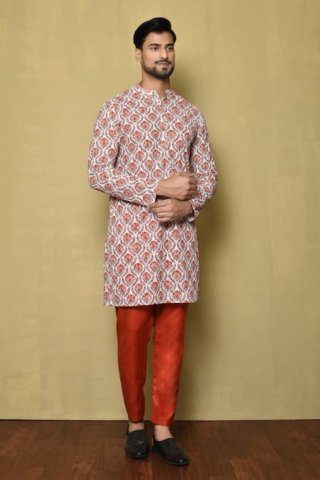 Aryavir Malhotra Full Sleeve Printed Kurta Set 