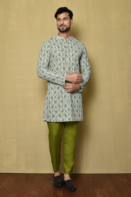 Aryavir Malhotra Mughal Print Kurta & Pant Set 