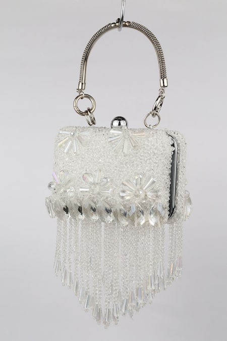 BAG HEAD Clear Crystal Tasselled Bag 