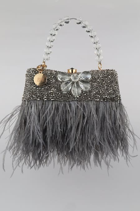 BAG HEAD Feather Embellished Bag 