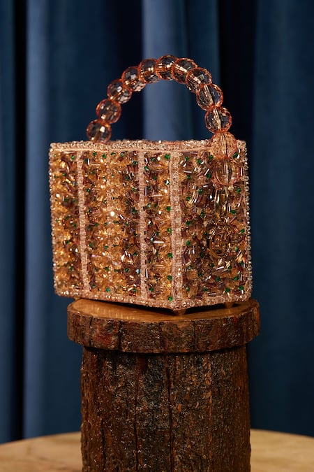 Bag Head Semi Precious Stone Work Bucket Bag 
