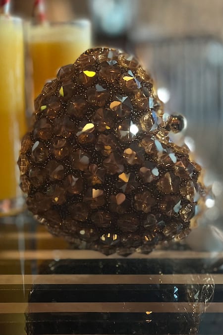 Bag Head Heart Shaped Stone Embellished Bag 