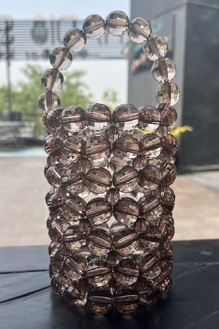 Bag Head Crystal Embellished Bucket Bag 