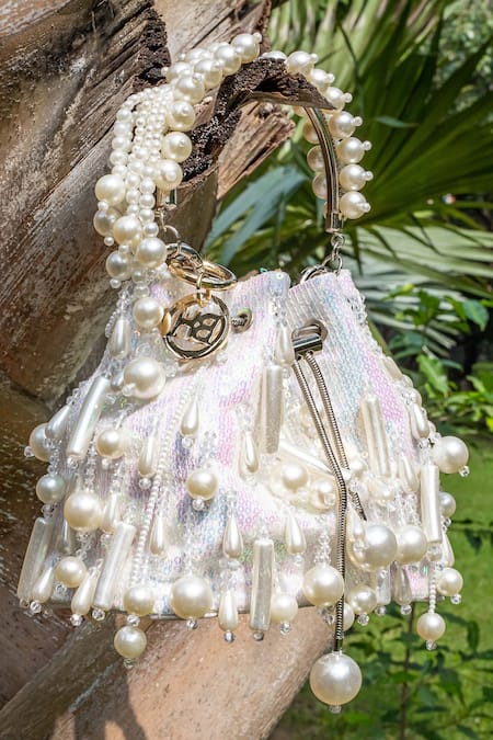 Bag Head Pearl Embellished Potli 