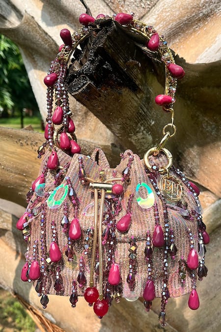 Bag Head Pearl & Crystal Embellished Potli 