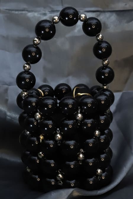 Bag Head Mini Pearl Embellished Bucket Bag 