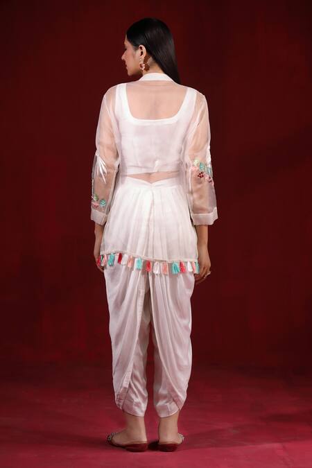 Ruh Clothing Embroidered Kurta Dhoti Pant Set 