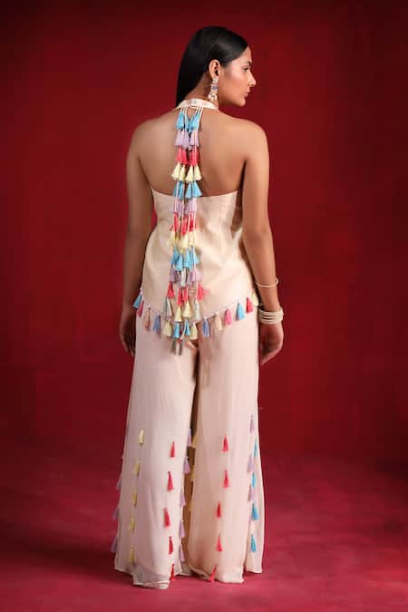 Ruh Clothing Floral Embroidered & Sharara Set 