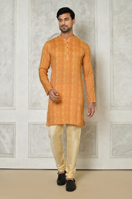 Aryavir Malhotra Checkered Print Kurta Set 