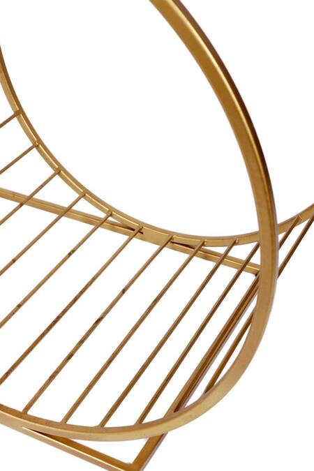 Shop Brick Brown Gold Wood, Metal Running Wheel Side Stool Shop_Brick Brown_Gold Wood, Metal Running Wheel Side Stool