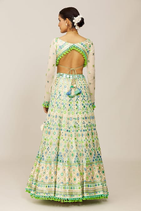 Gopi Vaid Alani Embroidered Bridal Lehenga Set 