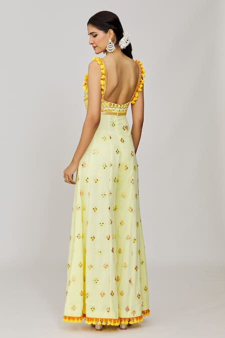 Gopi Vaid Fara Mirror Embroidered Jumpsuit 