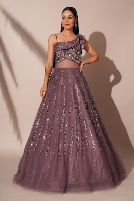 Chaashni by Maansi and Ketan Sequin & Jarkan Embroidered Gown 