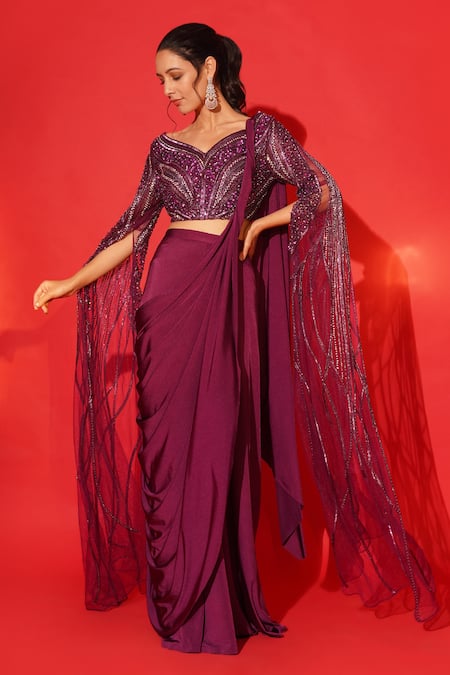 Palazzo saree 2024 party wear