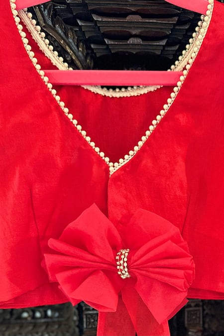 Rage Attire-Sweta Saria Layered Lehenga With Floral Embroidered Blouse 