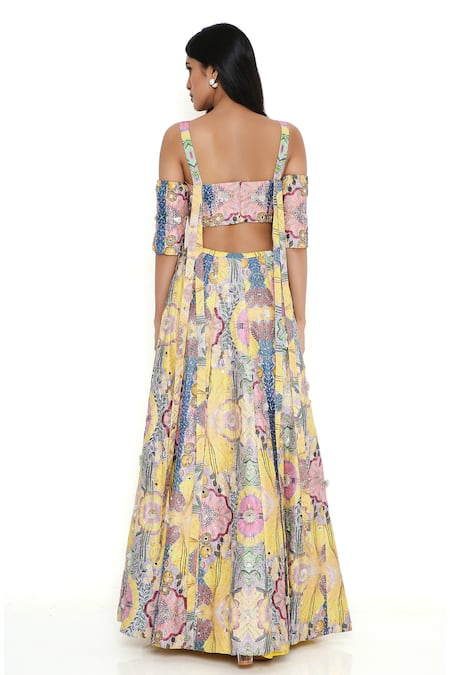 Payal Singhal Floral Print Blouse & Lehenga Set 