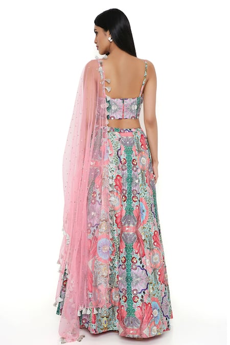 Payal Singhal Abstract Floral Print Lehenga Set 