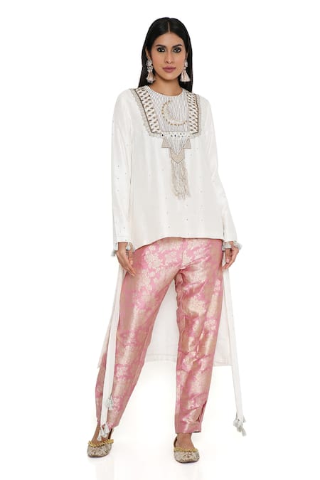 Payal Singhal Abla Work High Low Kurta & Pant Set 