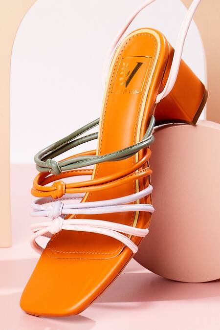 House Of Vian Multi Color Sarah Contrast Strappy Heels Online at Aza Fashions House Of Vian_Multi Color Sarah Contrast Strappy Heels _Online_at_Aza_Fashions