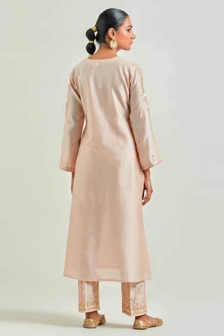 Anantaa By Roohi Flower Bloom Embroidered Kurta Pant Set 