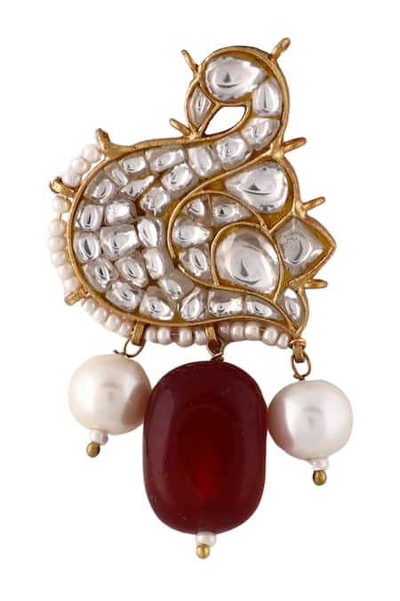 Riana Jewellery Embellished Abstract Brooch 