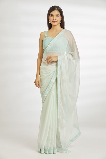 Samyukta Singhania Celeste Stones Embellished Chiffon Saree 