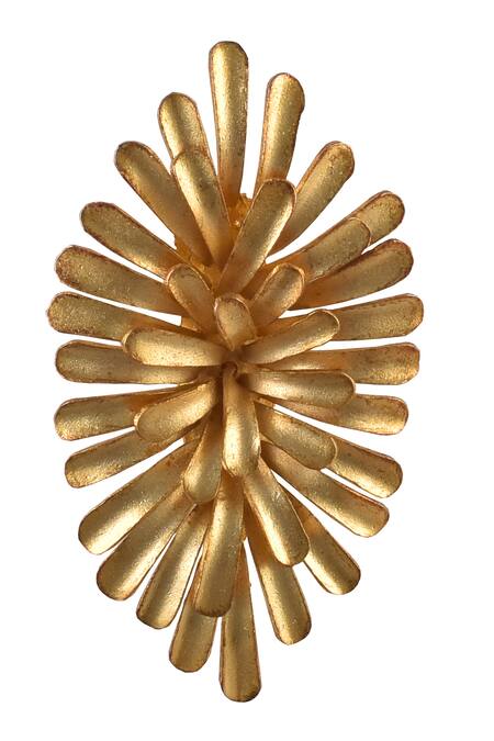 Zaza By Somya Gold Plated Floral Bloom Stud Earrings Online at Aza Fashions Zaza By Somya_Gold Plated Floral Bloom Stud Earrings _Online_at_Aza_Fashions