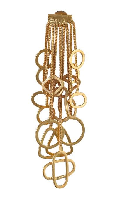 Zaza By Somya Gold Plated Chain Dangler Earrings Online at Aza Fashions Zaza By Somya_Gold Plated Chain Dangler Earrings _Online_at_Aza_Fashions