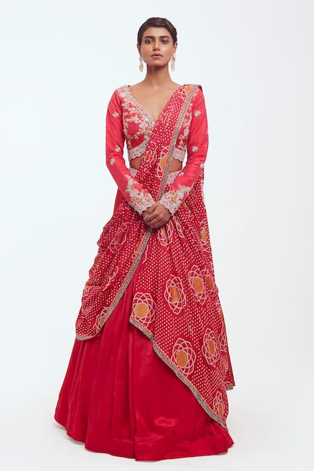 Bridal Red Sequins Work Lehenga Choli Indian Ethnic Wedding Lengha Chunri  Sari | eBay