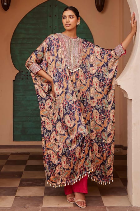 Nidhika Shekhar Jalsa Paisley Print Kaftan & Pant Set 