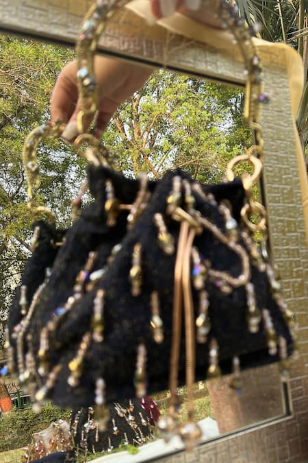 Bag Head Crystal Embellished Potli 