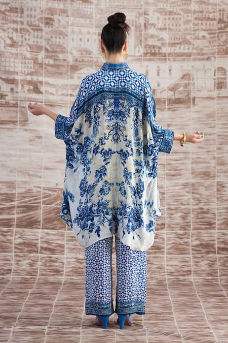 Rajdeep Ranawat Kamara Floral Print Shirt Tunic With Pant 