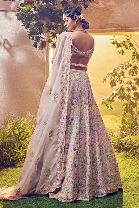 Chest:40. Banarasi Lehenga Choli for Women in Beautiful Grey and Pink  Combination. Partywear Indian. Indian Bridal Dress. - Etsy