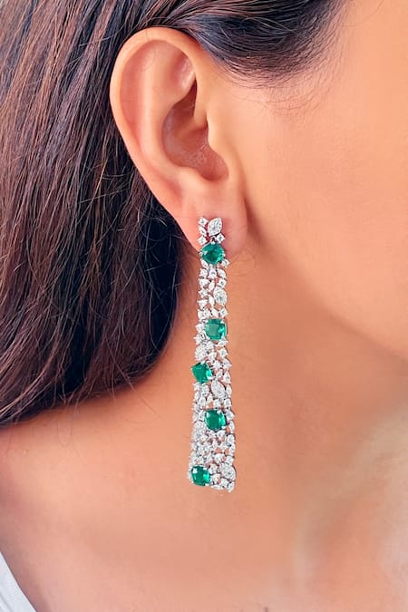 PRERTO Zamarrud Emerald Embellished Choker Set 