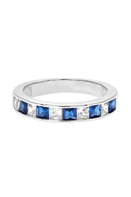 Curio Cottage_Silver Plated Imitation Diamonds Roman Crystal Embellished Ring_Online_at_Aza_Fashions