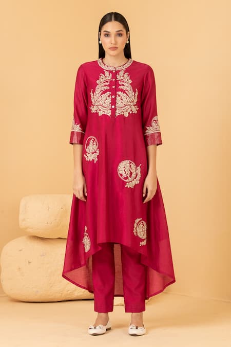 Divi by sonal khandelwal Embroidered Asymmetric Tunic & Pant Set 