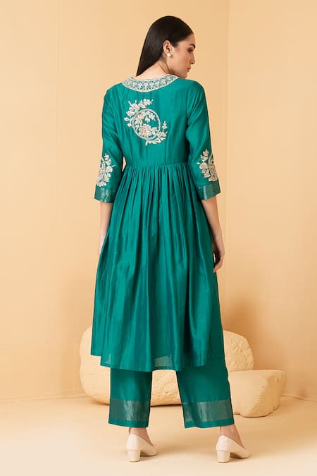 Divi By Sonal Khandelwal Zari Embroidered Anarkali & Palazzo Set 