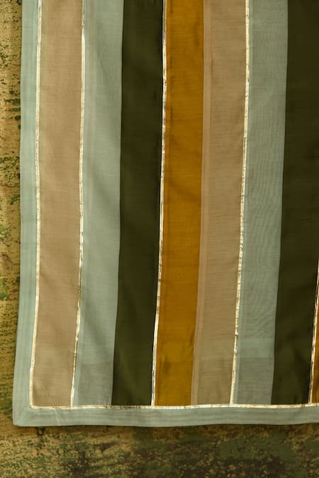 NUHH White Georgette, Chanderi Sequins, Gota Moon And Moods Kurta Flared Pant Set Online at Aza Fashions NUHH_White Georgette, Chanderi Sequins, Gota Moon And Moods Kurta Flared Pant Set _Online_at_Aza_Fashions