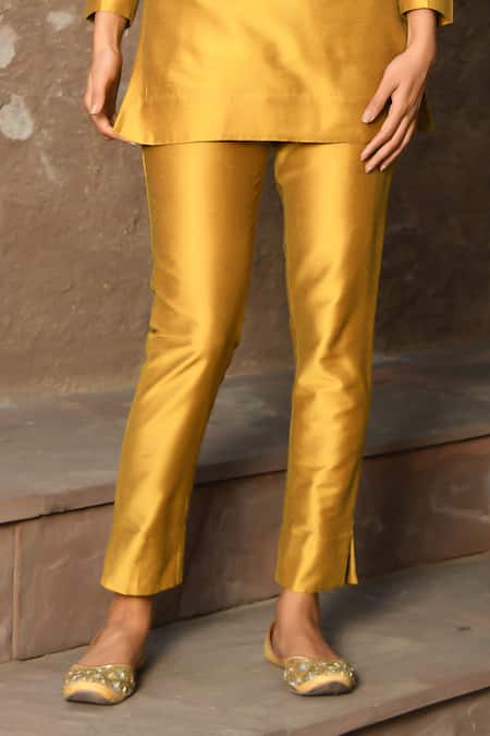 NUHH Gold Velvet, Silk Sequins, Embroidery Open Neck, Floral Jacket Kurta Set Online at Aza Fashions NUHH_Gold Velvet, Silk Sequins, Embroidery Open Neck, Floral Jacket Kurta Set _Online_at_Aza_Fashions