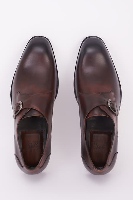 Bubber Couture Monk Strap Leather Shoes 