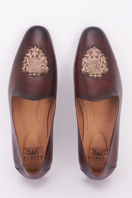 Bubber Couture Zardozi Embroidered Mojdi 