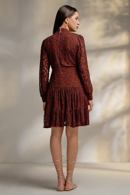 Enness Studio Beacon Paisley Embroidered Dress 