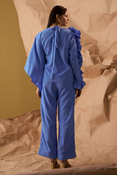 Enness Studio Crecent Textured Top With Pant 