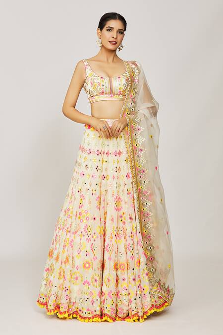 Buy Gopi Vaid Multi Color Georgette, Organza Sequins, Tassels, Anika Mela Bridal Lehenga Set Buy_Gopi Vaid_Multi Color Georgette, Organza Sequins, Tassels, Anika Mela Bridal Lehenga Set
