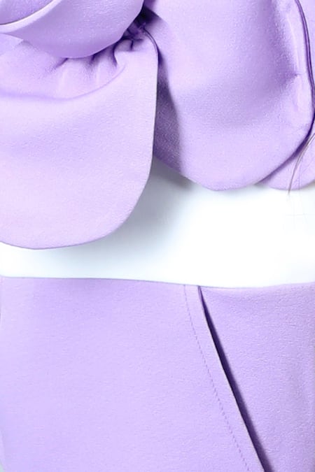 Buy_The Little Celebs_Purple Crepe Applique Colour Block Jumpsuit _Online_at_Aza_Fashions