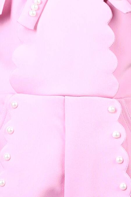 Buy_The Little Celebs_Pink Crepe Pearls Scallop Embellished Jumpsuit _Online_at_Aza_Fashions