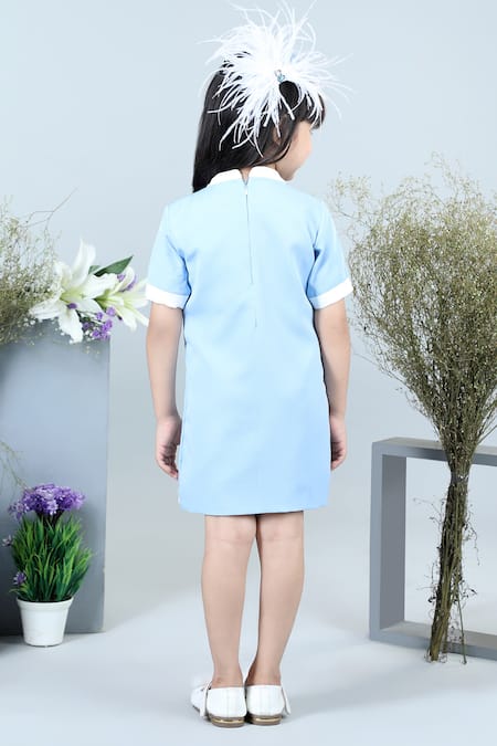 The Little Celebs Button Embellished Coat Dress 